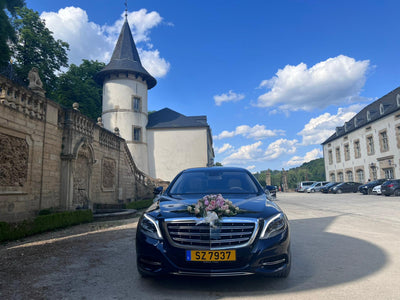 Limousine Maybach avec chauffeur pour mariage avec deco 8 juillet